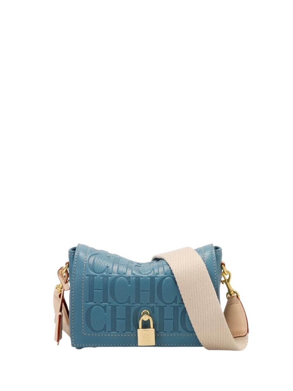 CH Carolina Herrera Mini Andy Locked Embossed Logo Crossbody Bag